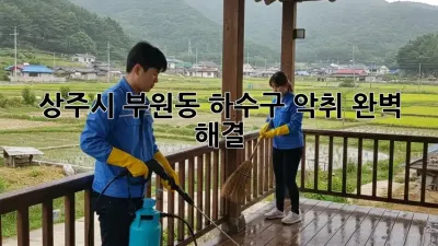 상주시 부원동 하수구 악취? 완벽 해결!
