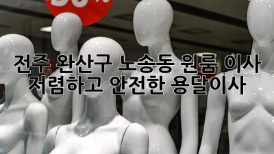전주 완산구 노송동 원룸 이사? 저렴하고 안전한 용달이사!