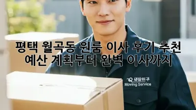 평택 월곡동 원룸 이사 후기 추천: 예산 계획부터 완벽 이사까지!