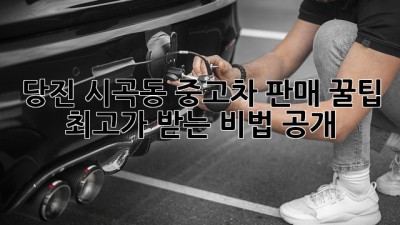 당진 시곡동 중고차 판매 꿀팁🍯: ✨최고가 받는 비법 공개!